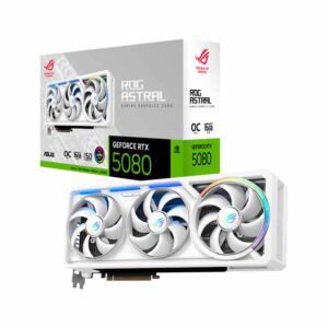 TARJETA DE VIDEO ASUS NVIDIA GEFORCE ROG ASTRAL RTX™ 5080 16GB GDDR7 OC WHITE EDITION TRIPLE FAN