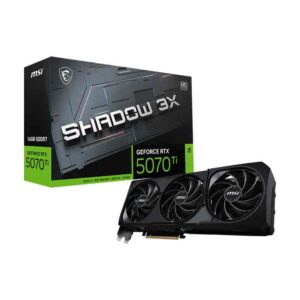 TARJETA DE VIDEO MSI NVIDIA GEFORCE RTX™ 5070 Ti 16GB SHADOW 3X OC GDDR7 TRIPLE FAN