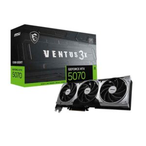 TARJETA DE VIDEO MSI NVIDIA GEFORCE RTX™ 5070 12GB VENTUS 3X OC GDDR7 TRIPLE FAN