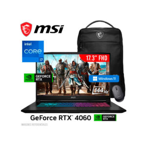 MSI KATANA 17 B13VFK-1293PE, Intel Core i7-13620H, 16GB DDR5, 512GB SSD, RTX 4060, 17.3" FHD, Windows 11 / Incluye mochila
