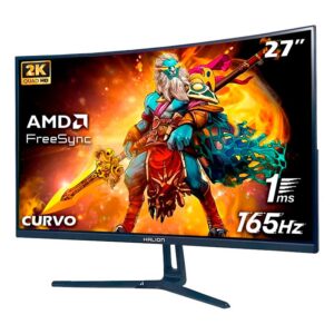 MONITOR GAMER HG 2725QC, 27" CURVO VA, 165Hz, 2K QHD, 1ms, FreeSync HALION